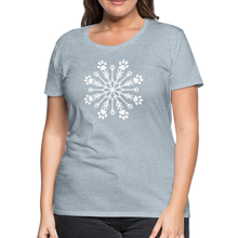 Load image into Gallery viewer, Paw Snowflake Premium T-Shirt - heather ice blue