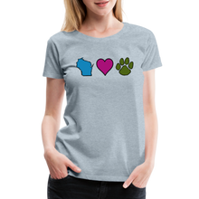 Load image into Gallery viewer, WI Loves Pets Contoured Premium T-Shirt - heather ice blue