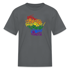 Pride Paws Kids' T-Shirt - charcoal