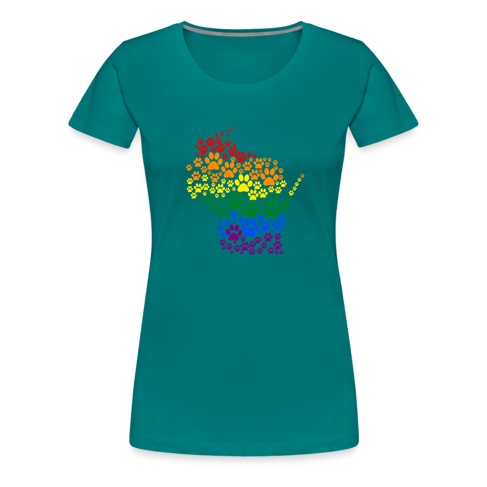 
                  
                    Pride Paws Contoured Premium T-Shirt - teal
                  
                