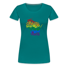 Load image into Gallery viewer, Pride Paws Contoured Premium T-Shirt - teal