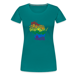 Pride Paws Contoured Premium T-Shirt - teal