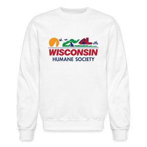 WHS License Plate Crewneck Sweatshirt - white