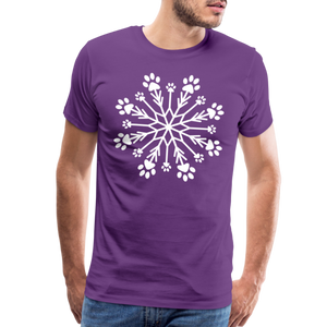 Paw Snowflake Premium T-Shirt - purple