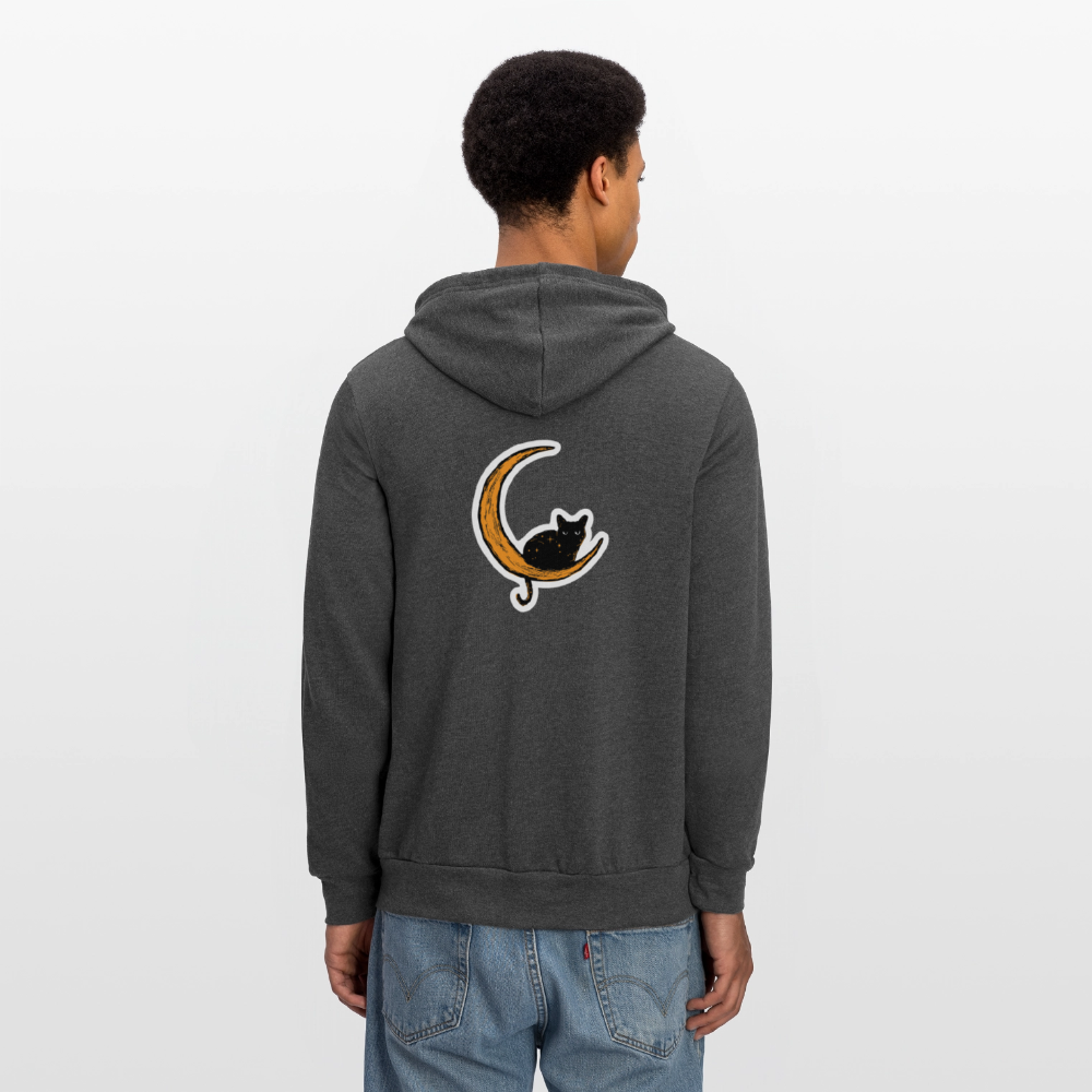 
                  
                    Moon Cat Bella + Canvas Unisex Full Zip Hoodie - charcoal grey
                  
                
