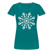 Load image into Gallery viewer, Paw Snowflake Premium T-Shirt - teal