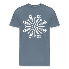 Load image into Gallery viewer, Paw Snowflake Premium T-Shirt - steel blue