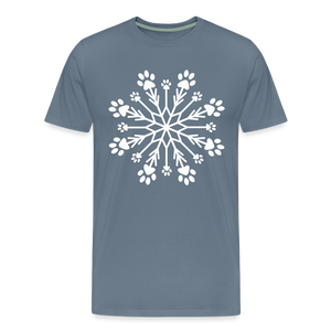 Paw Snowflake Premium T-Shirt - steel blue