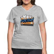 Load image into Gallery viewer, Foster Logo Contoured V-Neck T-Shirt - gray