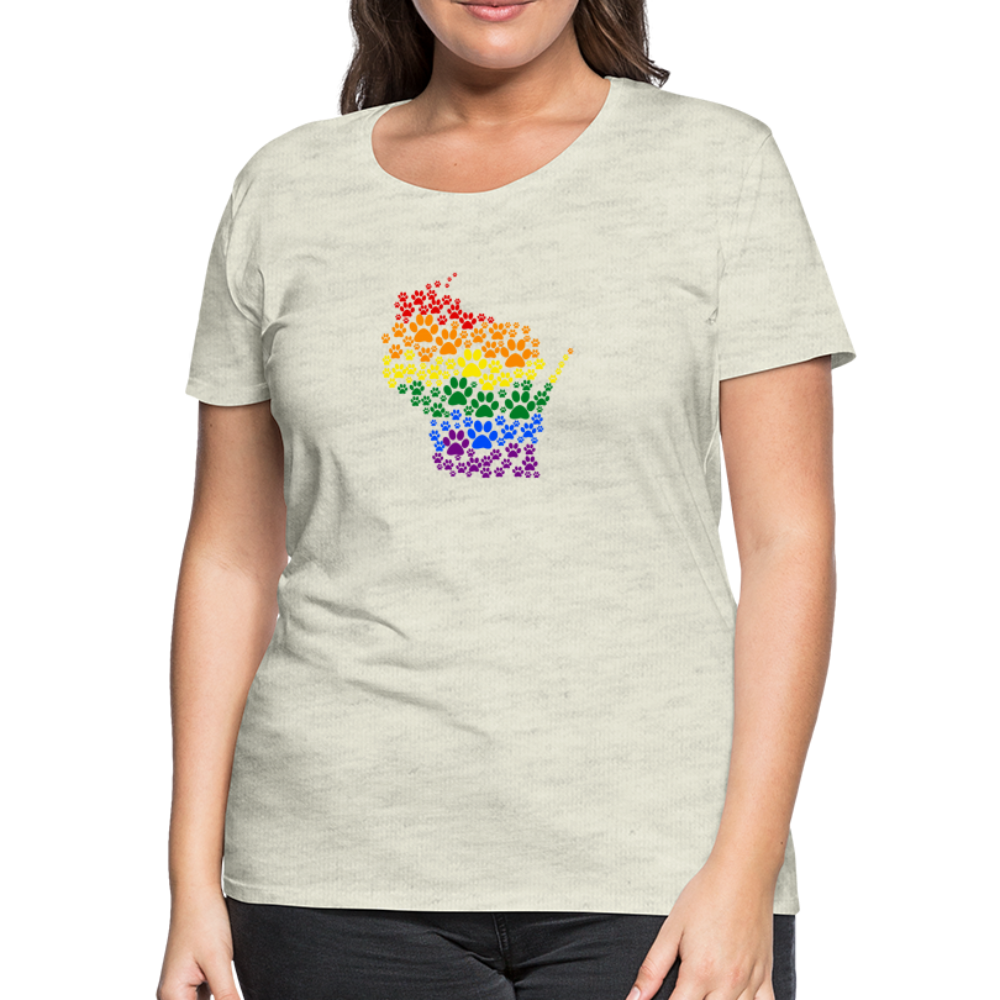 
                  
                    Pride Paws Contoured Premium T-Shirt - heather oatmeal
                  
                