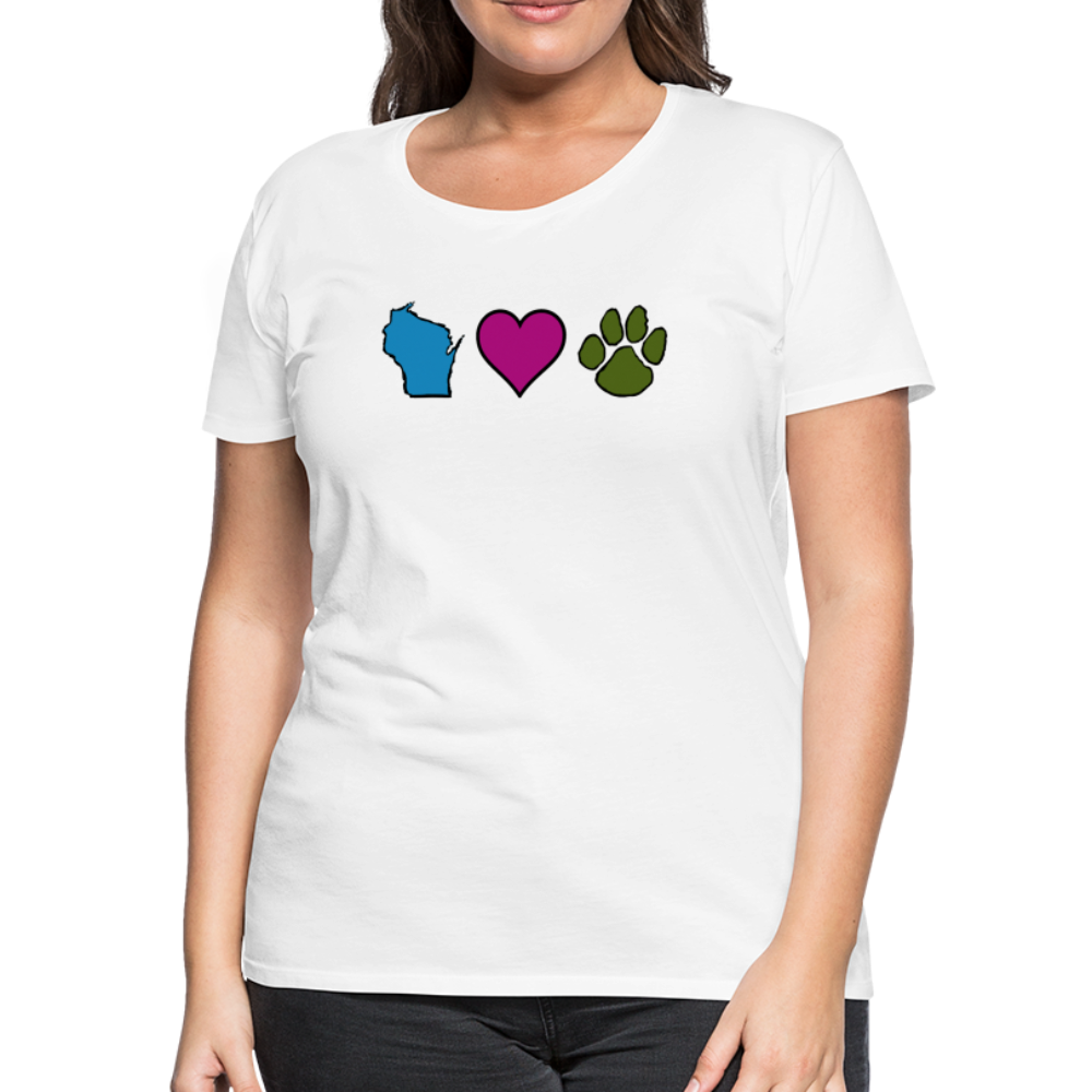 
                  
                    WI Loves Pets Contoured Premium T-Shirt - white
                  
                