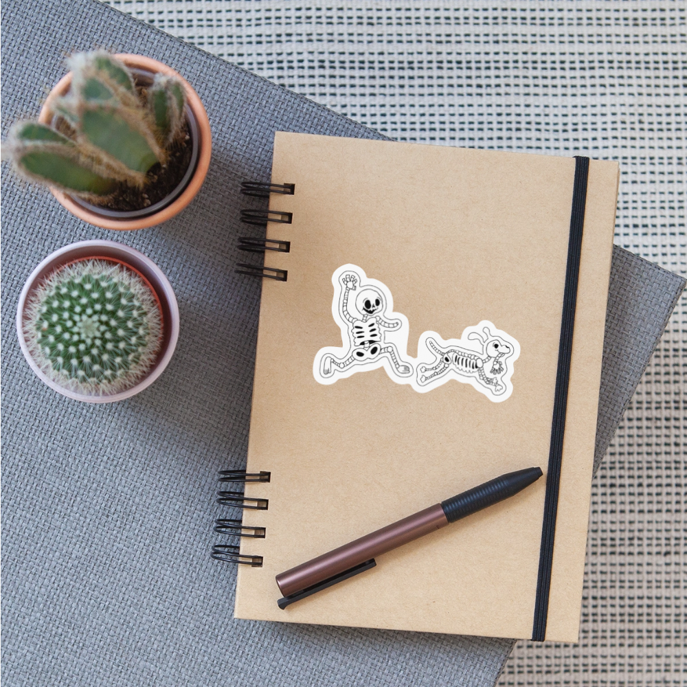 
                  
                    Skeleton Friends Sticker - white glossy
                  
                