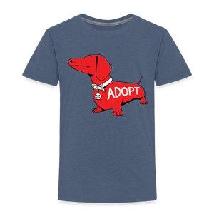 "Big Red Dog" Toddler Premium T-Shirt - heather blue