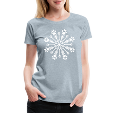 Load image into Gallery viewer, Paw Snowflake Premium T-Shirt - heather ice blue