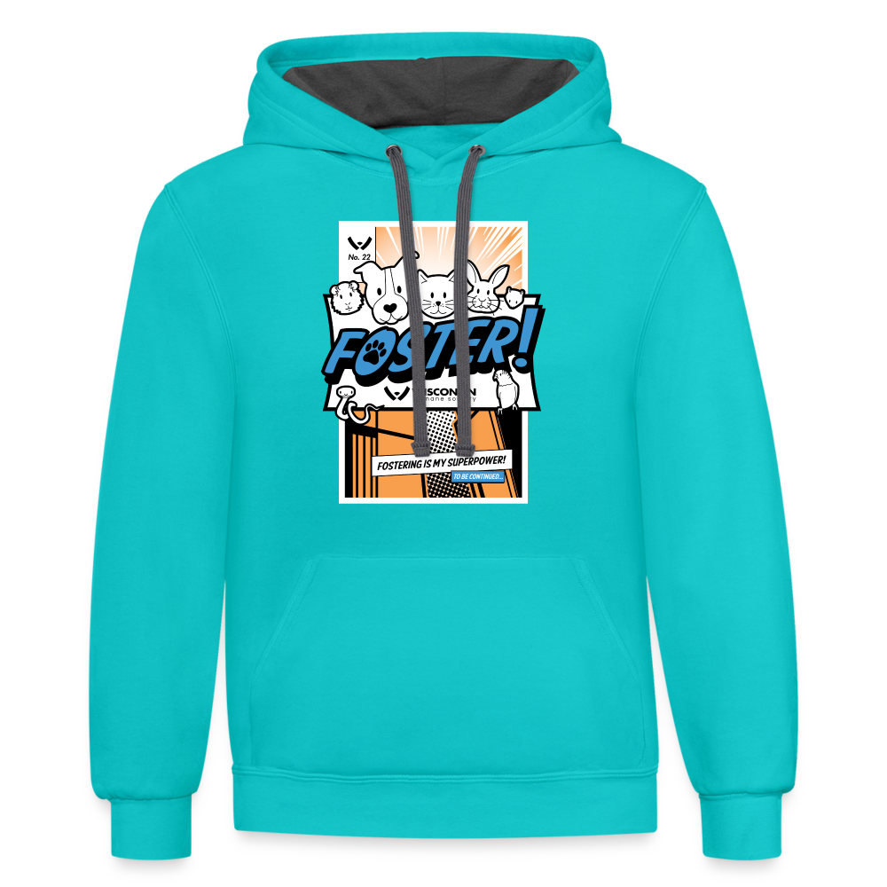 
                  
                    Foster Comic Contrast Hoodie - scuba blue/asphalt
                  
                