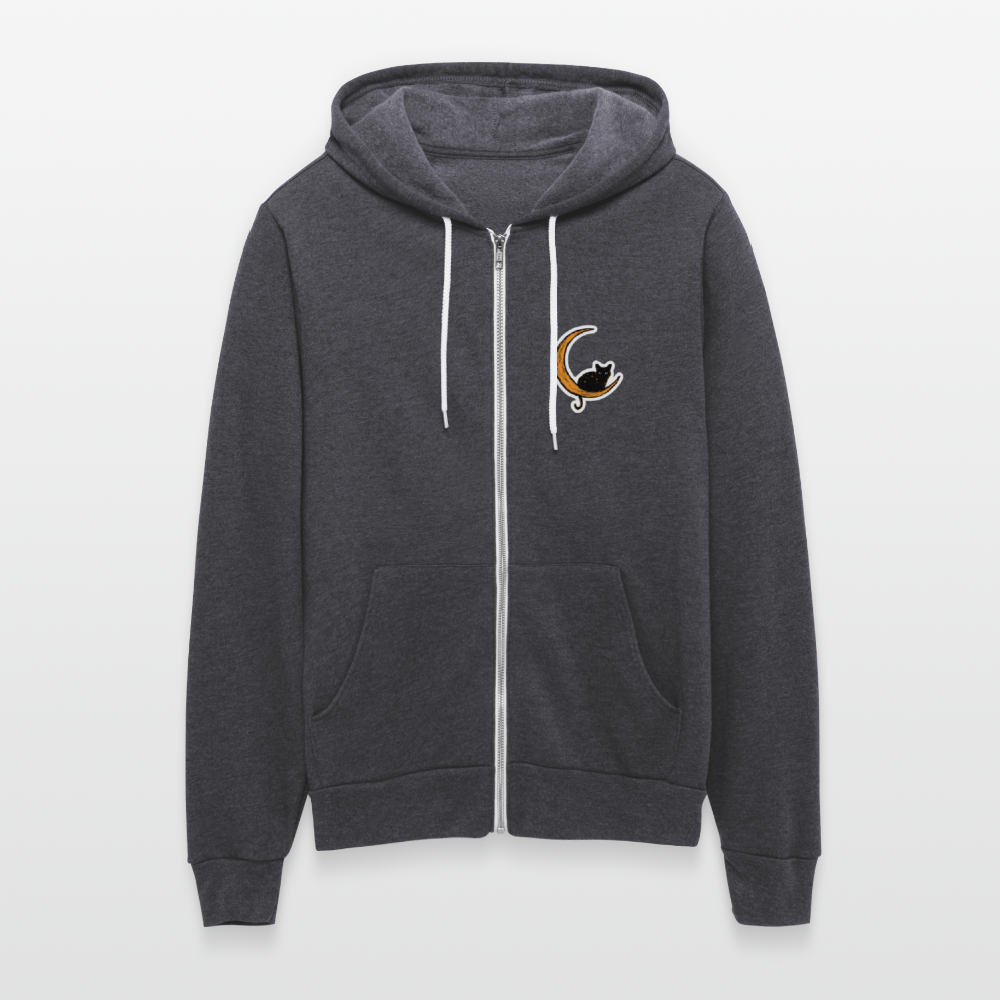 
                  
                    Moon Cat Bella + Canvas Unisex Full Zip Hoodie - charcoal grey
                  
                