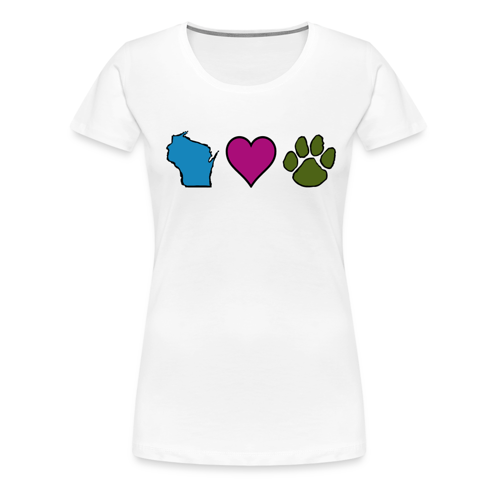 
                  
                    WI Loves Pets Contoured Premium T-Shirt - white
                  
                