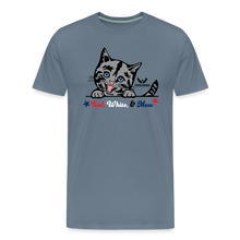 Load image into Gallery viewer, Red White &amp; Mew Classic Premium T-Shirt - steel blue