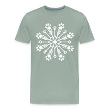 Load image into Gallery viewer, Paw Snowflake Premium T-Shirt - steel green