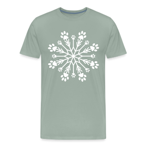 Paw Snowflake Premium T-Shirt - steel green