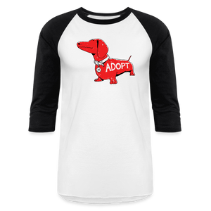 "Big Red Dog" Baseball T-Shirt - white/black