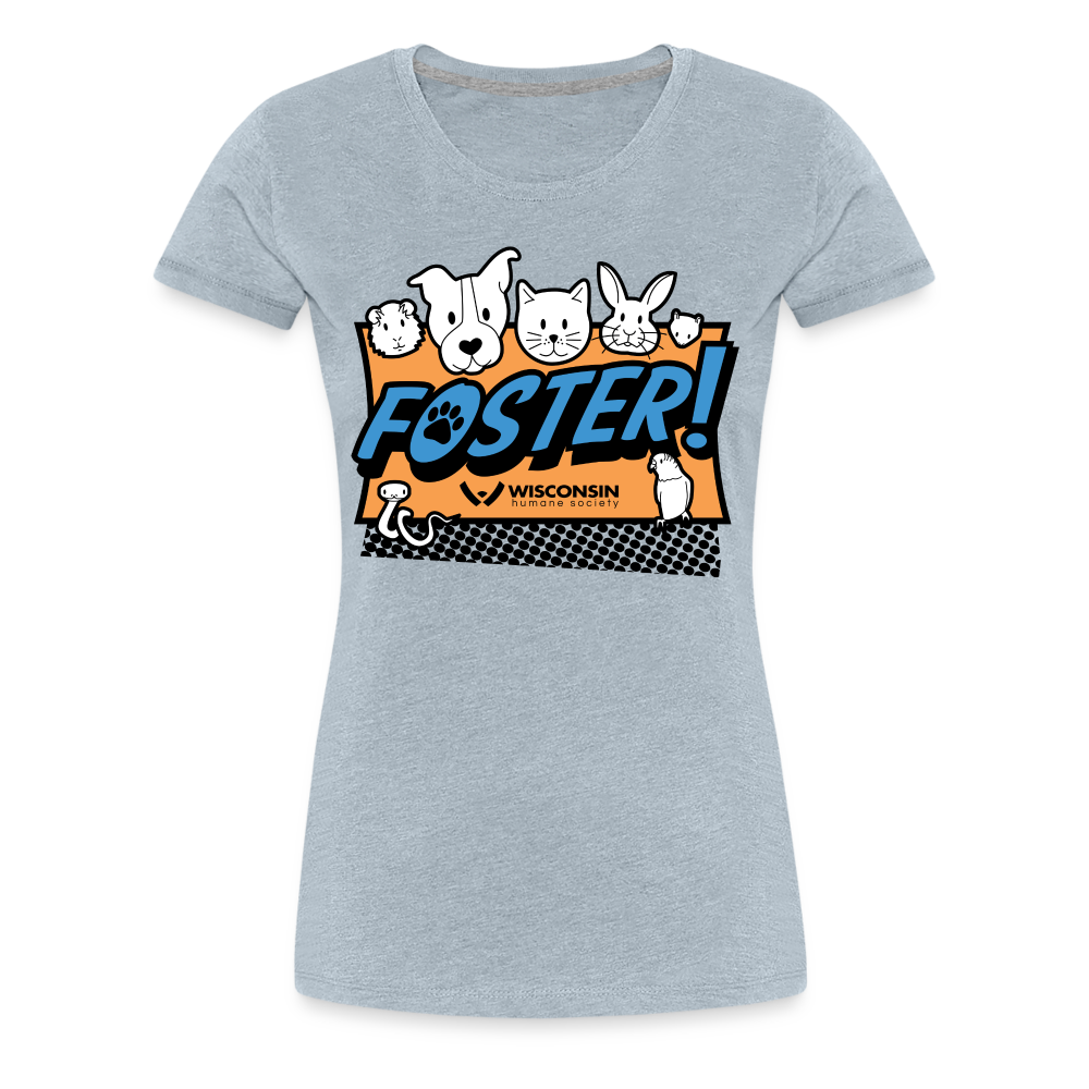 
                  
                    Foster Logo Contoured Premium T-Shirt - heather ice blue
                  
                