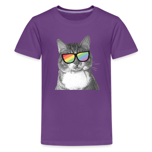 Pride Cat Kids' Premium T-Shirt - purple