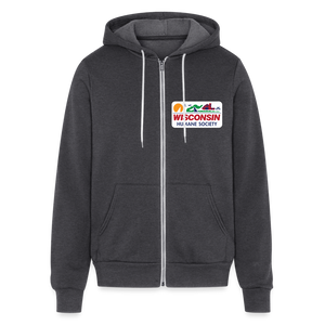 WHS License Plate Bella + Canvas Unisex Full Zip Hoodie - charcoal grey