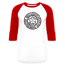 Load image into Gallery viewer, WHS 1879 Logo Baseball T-Shirt - white/red