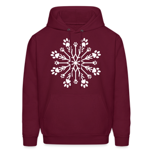 Paw Snowflake Classic Hoodie - burgundy