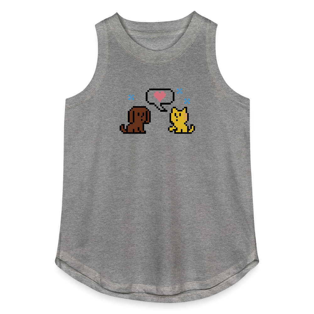 
                  
                    8-Bit Dog & Cat Relaxed Tank Top - granite heather 
                  
                