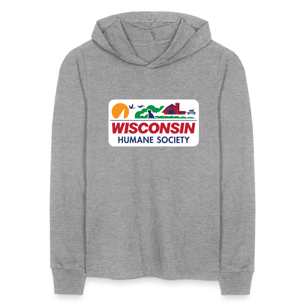 WHS License Plate Long Sleeve Hoodie Shirt - heather grey