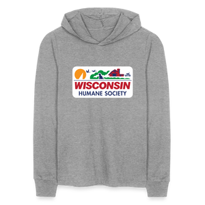 WHS License Plate Long Sleeve Hoodie Shirt - heather grey