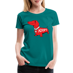 "Big Red Dog" Contoured Premium T-Shirt - teal