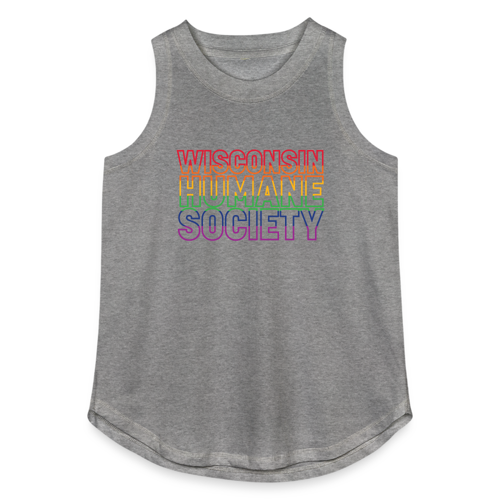 WHS Pride Rainbow Contoured Relaxed Tank Top - granite heather 