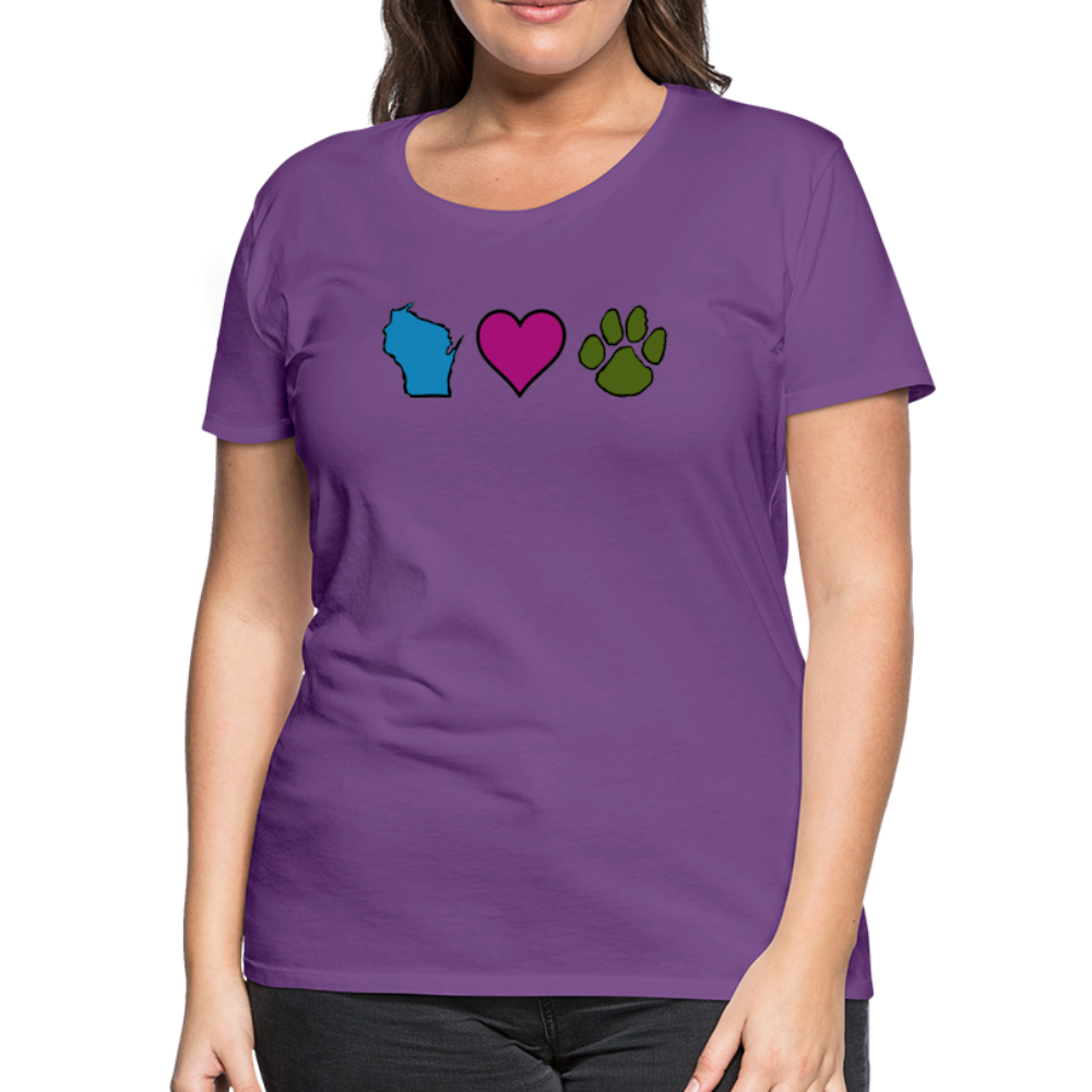 
                  
                    WI Loves Pets Contoured Premium T-Shirt - purple
                  
                