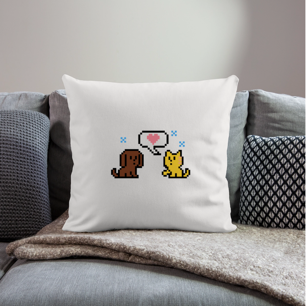 
                  
                    8-Bit Dog & Cat Throw Pillow Cover 18” x 18” - natural white
                  
                