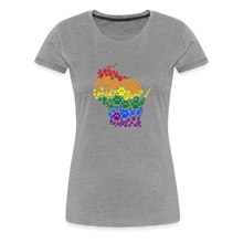 Load image into Gallery viewer, Pride Paws Contoured Premium T-Shirt - heather gray