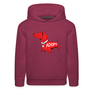 "Big Red Dog" Kids‘ Premium Hoodie - burgundy