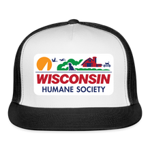 Load image into Gallery viewer, WHS License Plate Trucker Cap - white/black