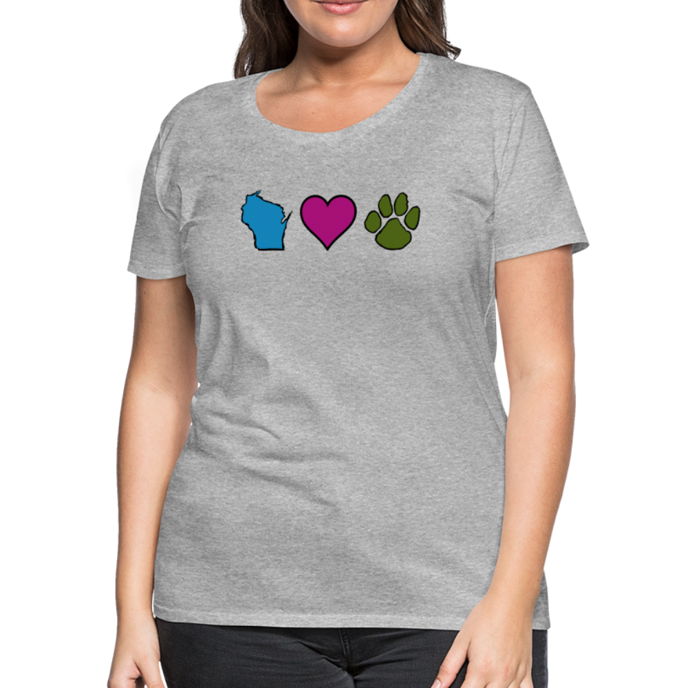 
                  
                    WI Loves Pets Contoured Premium T-Shirt - heather gray
                  
                