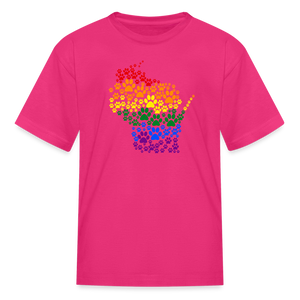 Pride Paws Kids' T-Shirt - fuchsia