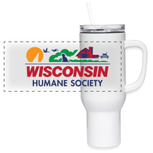 Load image into Gallery viewer, WHS License Plate 40 oz Travel Tumbler - white