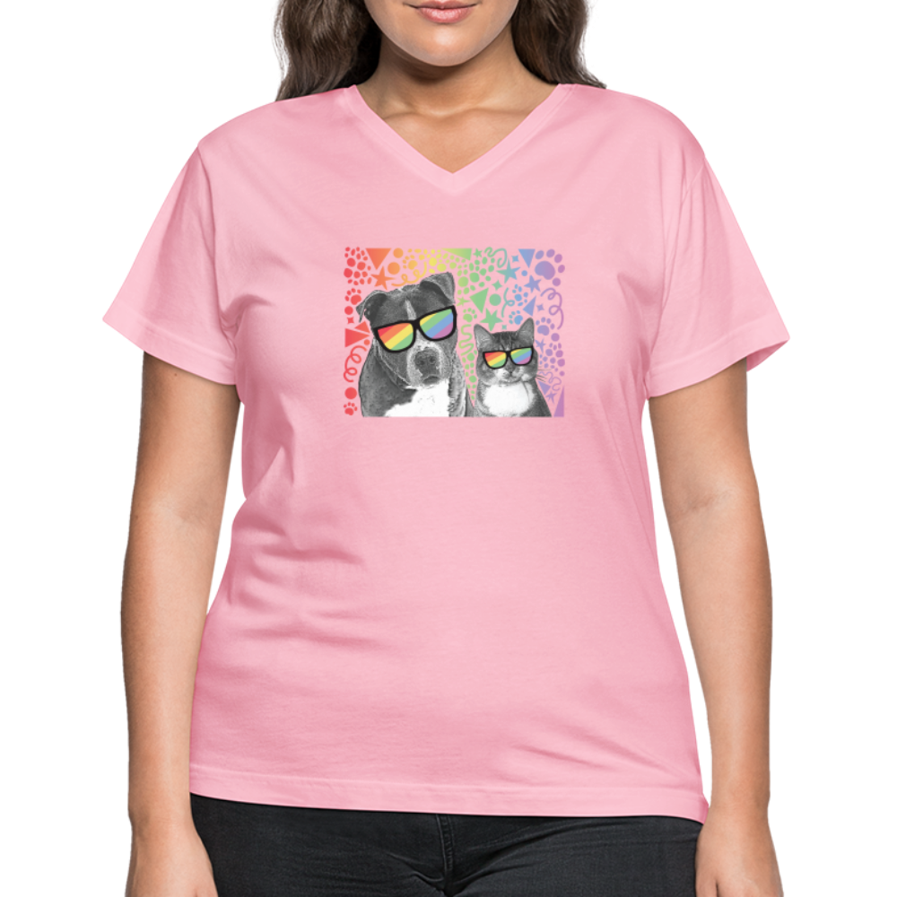 
                  
                    Pride Party Contoured V-Neck T-Shirt - pink
                  
                