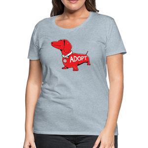 "Big Red Dog" Contoured Premium T-Shirt - heather ice blue