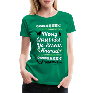 Ya Rescue Animal Contoured Premium T-Shirt - kelly green