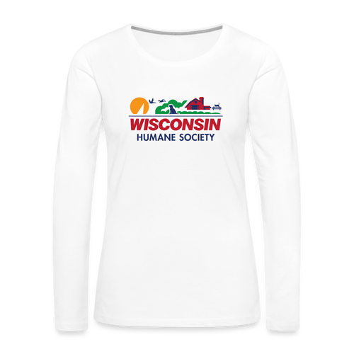 WHS License Plate Contoured Long Sleeve T-Shirt - white