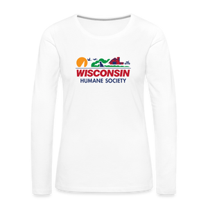 WHS License Plate Contoured Long Sleeve T-Shirt - white