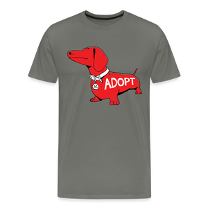 "Big Red Dog" Classic Premium T-Shirt - asphalt gray