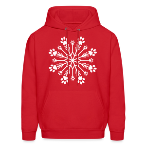 Paw Snowflake Classic Hoodie - red